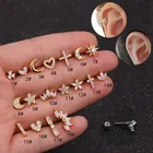 Piercing Jewelry Ready To Ship Stainless Steel Helix Conch Anti-Tragus Rook Ear Piercing Jewelry