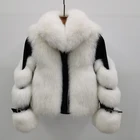Women Leather Jacket Coat Women Fur Winter Trend Fashion Women Genuine Fox Fur Coat With Real Leather Jacket