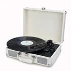 Player Source Manufacture Phonograph Suitcase Portable Vinyl Record Vintage Turntable Player