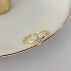 Gold Rings Elegant 925 Sterling Silver Zircon Gold Filled Wedding Jewelry Rings