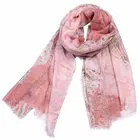 Shawl 2021 Ladies Print Scarf Fashionable Versatile Soft Tassel Shawl Gold Cashew Nuts Viscose Cotton Scarf
