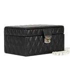 High Quality Leather Case High Quality Leather Jewelry Storage Box Jewelry Packaging Case With Custom Logo