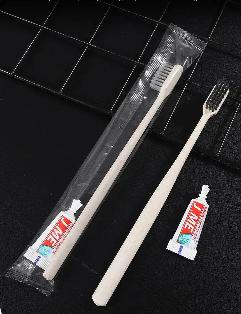 Custom 5 Star Hotel Supplies Dry Amenities Disposable Dental Kit Resort Portable Travel Toothbrush with Toothpaste