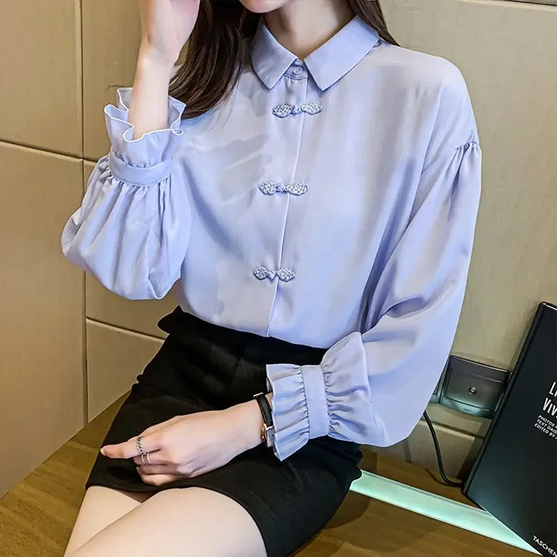 blusas mujer de moda 2024 summer office Lady Top female shirts Women's White Shirt Blouses Tops Long sleeve Chic Woman Blouse