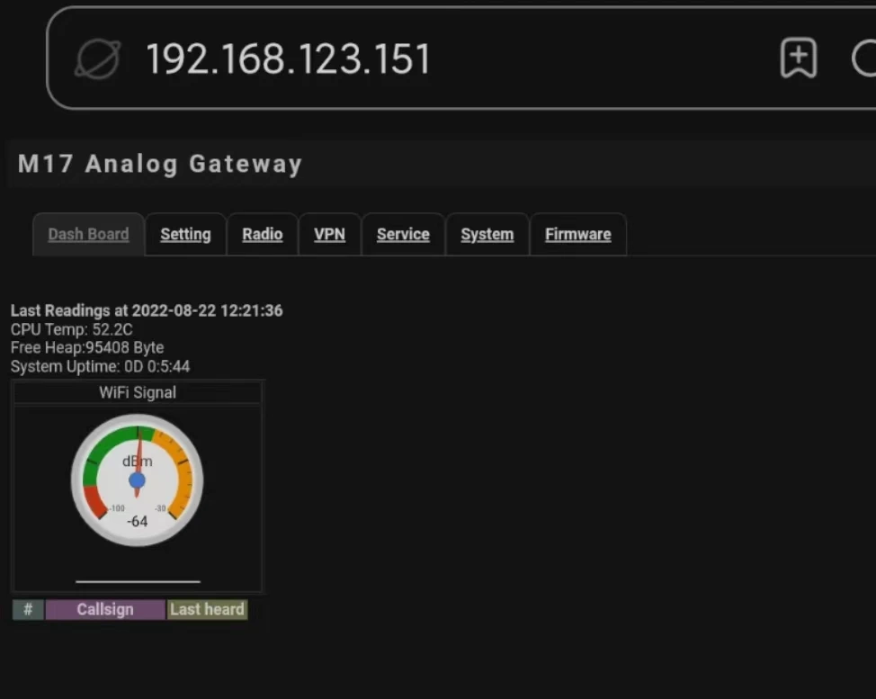 Packbox M17 Analog Hotspot Gateway Pi Esp32 Ham Digital Voice Radio
