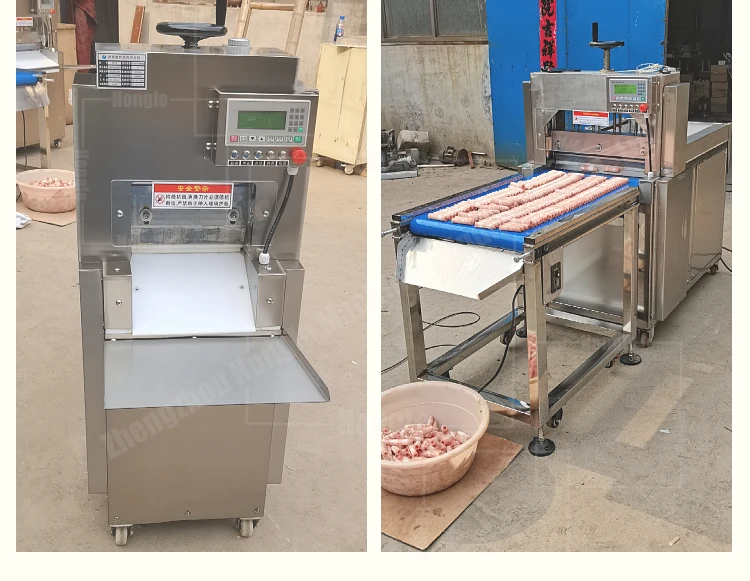 Frozen Beef Lamb Roll Slicer Stainless Steel Automatic Frozen Meat Slicing Machine Meat Cutting Machine factory