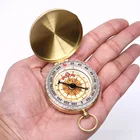 Gold Compass Hot Selling Portable Gold Metal Outdoor Camping Compass With Glow In The Dark