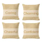 Family Oem Available Custom Make Best Seller Faith Family Friends Inspirational Quotes Home Sofa Decor Cushion Cover OEM