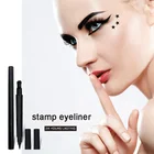 Eye Eyes Star Eyeliner Design Cat Eye Liner Perfect Eyes Dual Winged Eyeliner Star Heart Tattoo Stamp Eyeliner