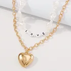 Necklaces Charm Necklace 2021 Mashup Women Pearl Heart LOVE Multilayer Necklaces Jewelry Gold Charm Necklace