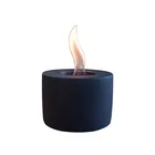 Fire Places Wholesale Round Shape Cement Ethanol Fireplace Tabletop Mini Portable Fire Place