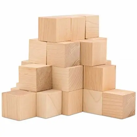 Hot Sale Unfinished Wooden Cubes Wooden 