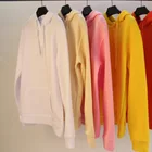 Plus Velvet Loose Fashion Brand Sweater Unisex Suit Solid Color Thick Hooded Sweater Suit