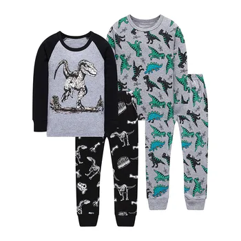 Pajamas For Boys Christmas Baby Kid Children Pants Set 4 Pieces Sleepwear