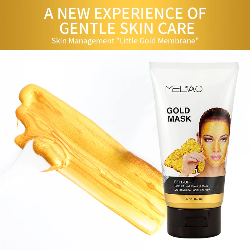 MELAO Natural Organic 24K Gold Collagen Peel Off Mask Face Cream Anti Wrinkle Moisturizing Peeling Off Brighten Facial Mask