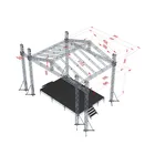 Customized Truss Display Aluminum Stage For Concert Events Trade Show
