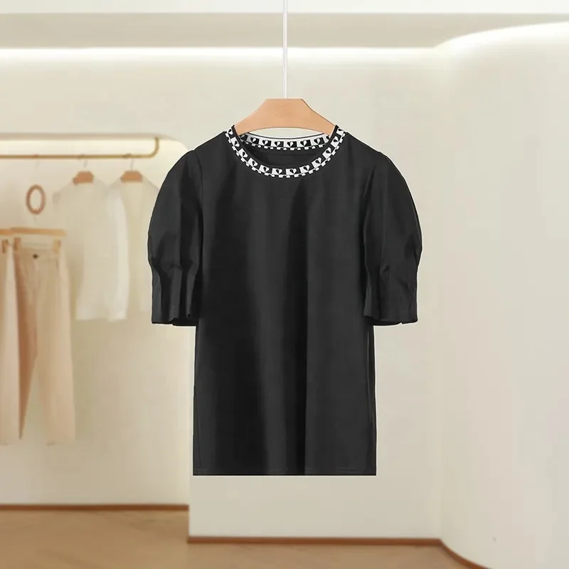 Fashionable Cotton Round Neck T-shirt For Women,Breathable And Loose,Plus Size Lowest Price Women's T-shirt With Short Sleeves