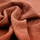 100% 100% Cotton Crinkled New Colors Solids Organic Double Gauze Muslin Fabric