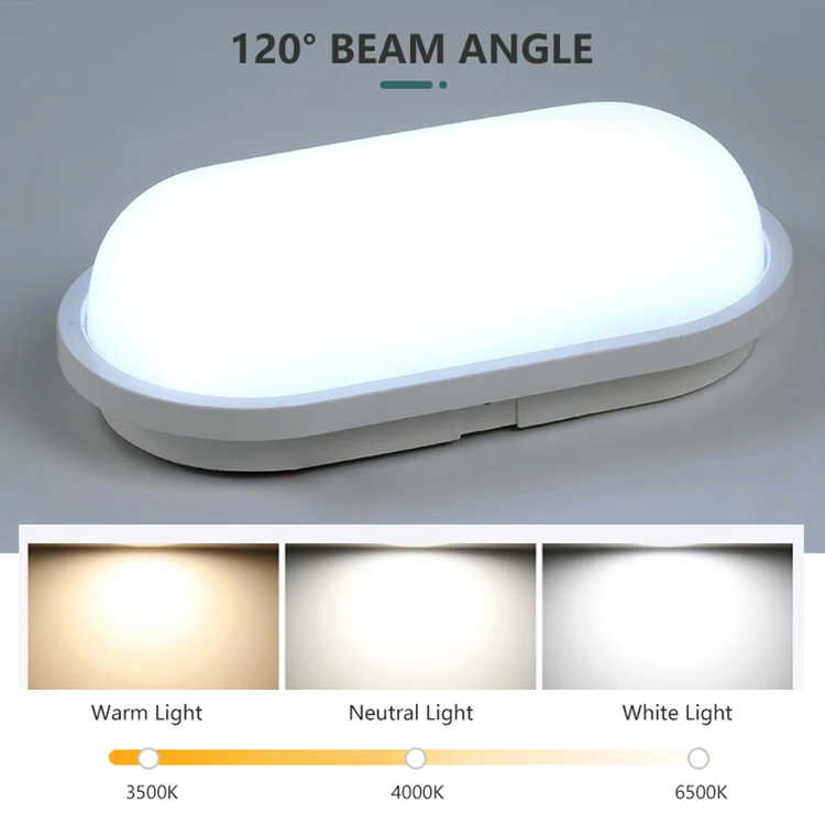 Damp proof light Balcony LED ceiling light Indoor outdoor 100-265v Oval round 15w 20w wall bulkhead corridor light