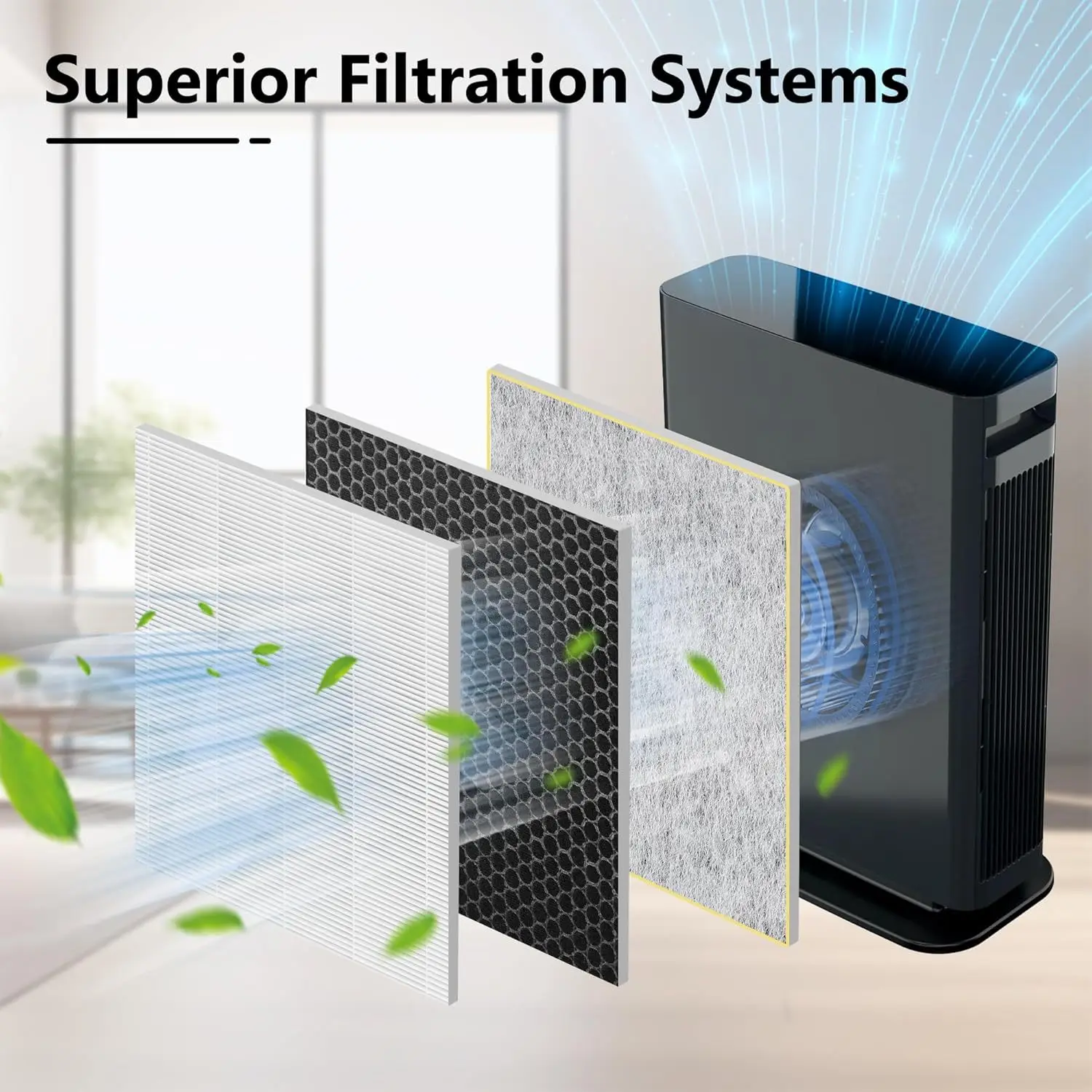 product walson true hepa filter replacement hepa air purifier filter h13 particle air cleaner with sharks he400 he401 he401c-3