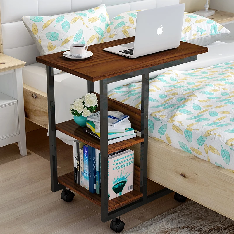 Household Furniture Modern Living Room Simple Wooden Side Table Bedroom Portable Side Table Coffee Table With Wheels