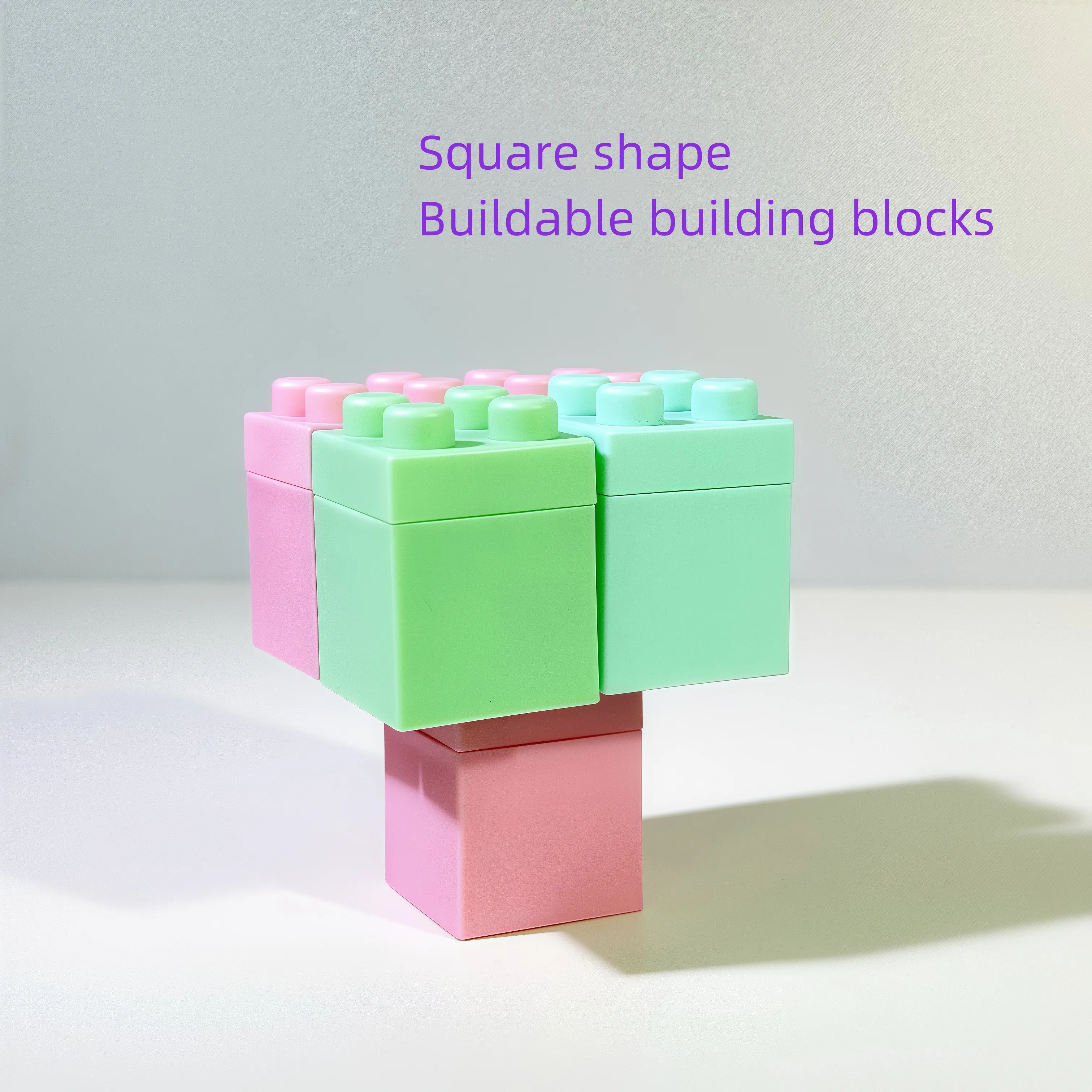 Disposable Plastic PP Cosmetic Cup with 8ml Capacity Food Grade Building Block Design for Facial Cream Lotion