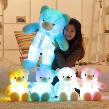 Led Teddy Bear 30cm Led Plush Teddy Bears Stuffed Animals Plush Toy Colorful Glowing Christmas Gift For Kids