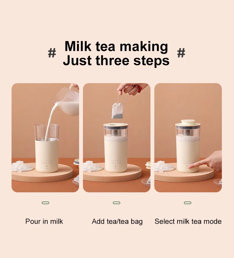 350ml Electric Milk Tea Machine Multifunction Milk Steam Frother