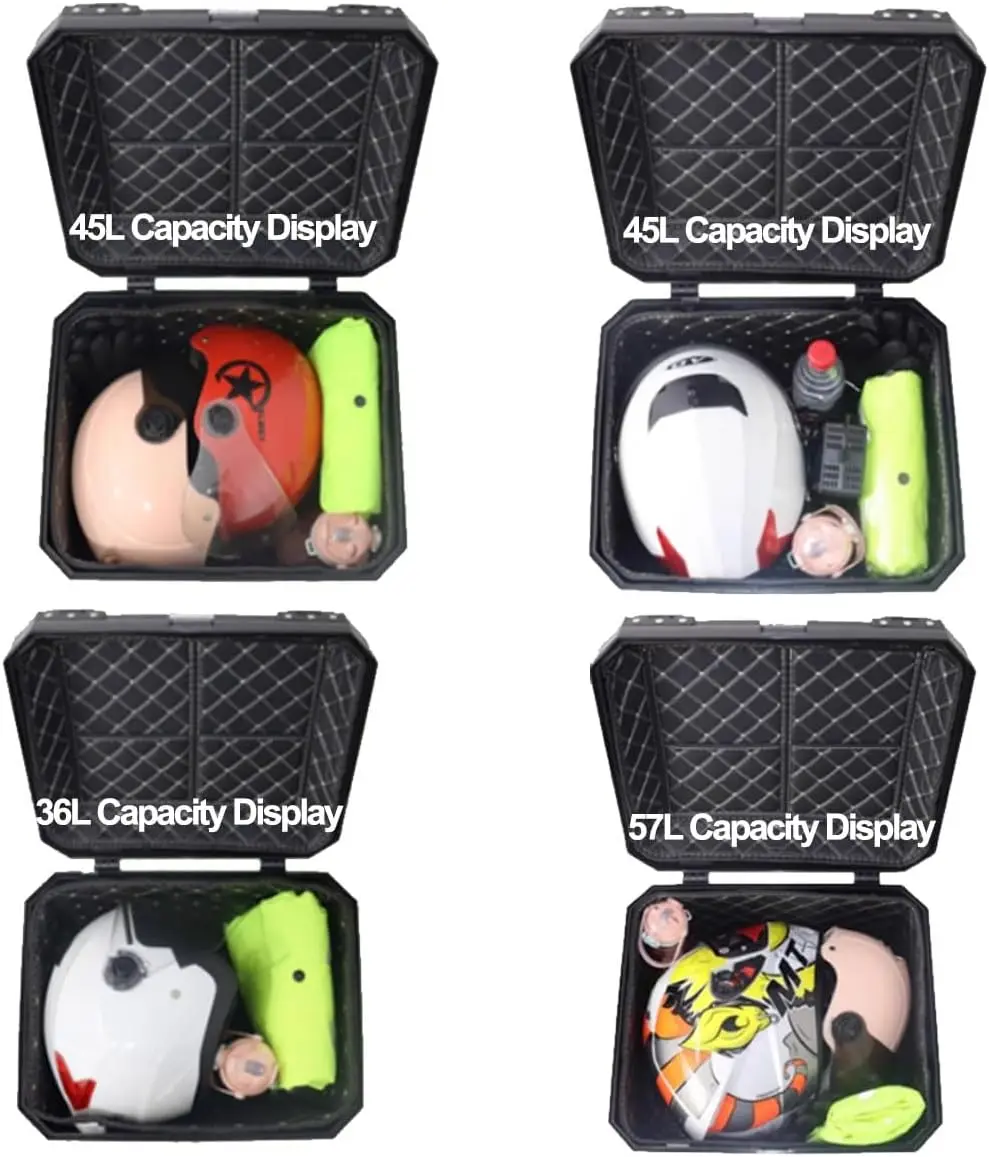 Motorcycle Tail Box - Scooter Storage Case, Waterproof Luggage Helmet Box