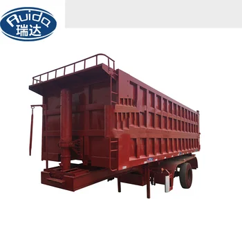 Sale of 3 4-axis 60 tons 45 cubic U-type hydraulic dump trailer sand and stone special dump trailer