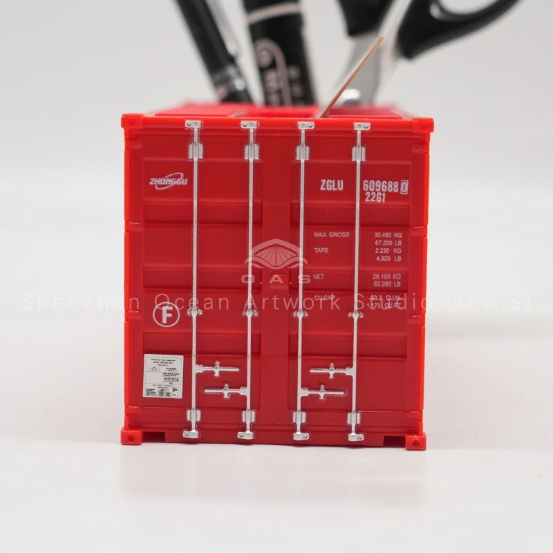 This CSCL container pen holder model is custom made with exquisite details. Made of premium ABS material, it serves as a practical desktop pen container and nice decorative gift for logistics, shipping enterprises, suitable for exhibition and business souvenir.Amber@vesselmodel.com Tel:+86 18038048785