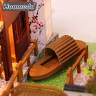 Wholesale Diy Wooden Ancient Xiangjiang River South Town Water Bridge Toy Dollhouse Miniature With Light