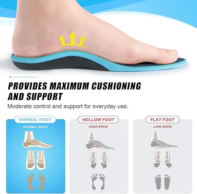 H4a02421861b74981a74d9238cba566e6G Carbon Fiber Arch Support Insoles for Multi-Sport Shock Control