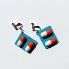 Earrings Wholesale Handmade Jewelry Temperament Cute Girl Pill Capsule Funny Fun Ear Hook Earrings