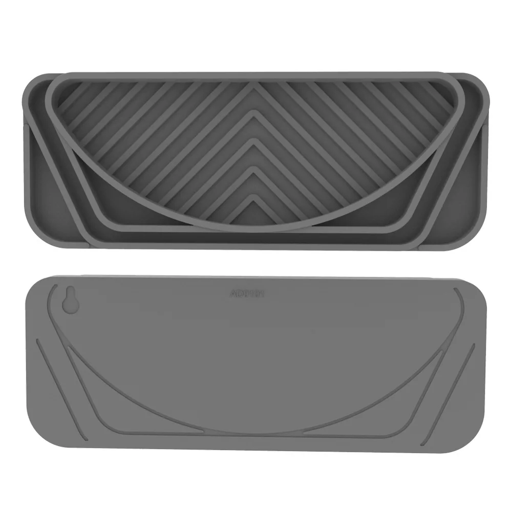 USSE Silicone Refrigerator Water Drip Catcher Tray, Cuttable Drip Pan Spill Water Catch Pad Silicone Tray