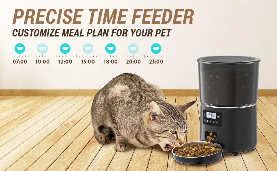 cat feeder automatic timed food dispenser for patented anti-cockroach design easy clean holiday
