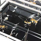 Tray Cosmetic Rectangle Luxurious 2 Tier Decorative Metal Nickel Plated Mirror Serving Tray