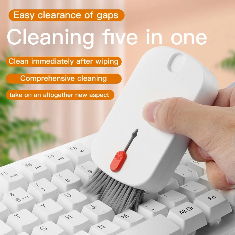Q5S Portable 5-in-1 Multifunctional Cleaning Tool Electronics Cleaner Kit Keyboard Cleaner kit