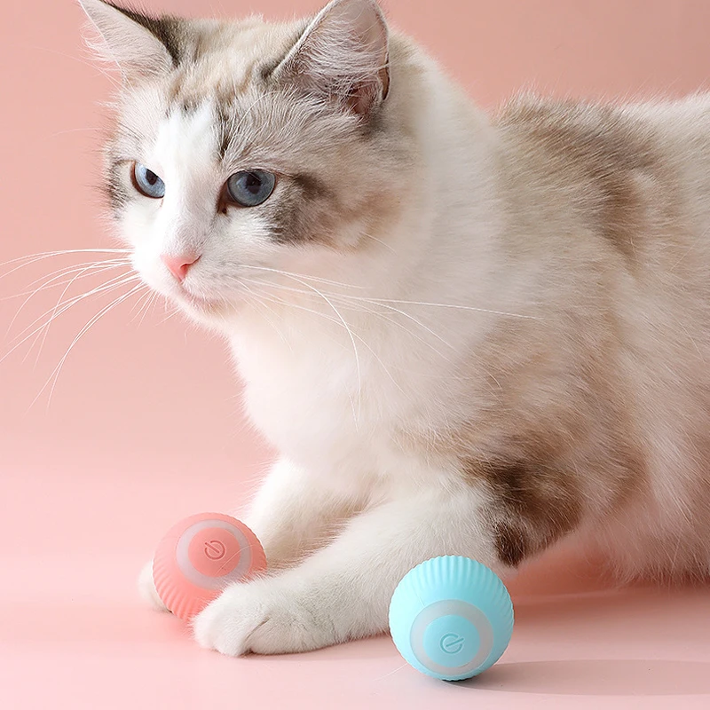 New Smart Scratch-Resistance Cat Toys Tumbler Rolling Ball Interactive Movement Cat Toy Electric Ball