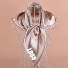 Scarfs Square Scarf 2021 Hot Sale Custom Print Hair Scarfs Luxury Design Square Satin Scarf Silk Hijab 90*90cm