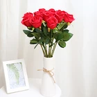 Rose Roses 2021 Hot Single Long Silk Artificial Rose Home Wedding Decoration Flowers Preserved Roses Flowers