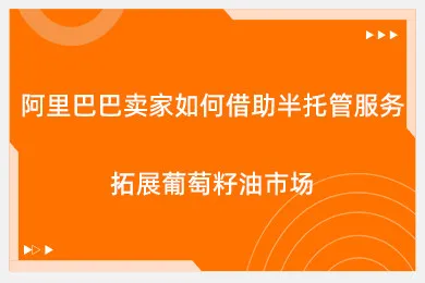 阿里巴巴卖家如何借助半托管服务拓展葡萄籽油市场