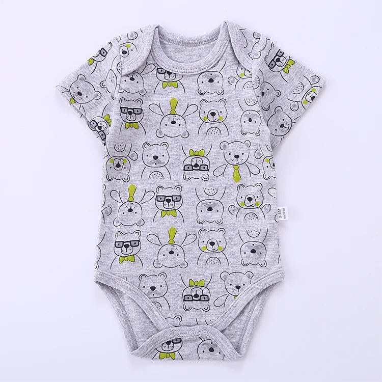 manufacturer short sleeve 100% cotton  baby bodysuit baby clothes