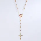 Pendant Necklace DTINA Religious Jewelry Cross Pendant Rosary Necklace