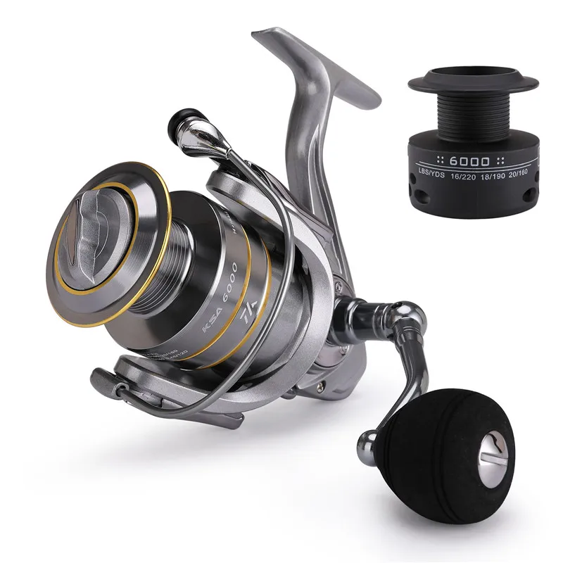 High Speed Fishing Reel Aluminum Body Spinning Reel Hand Wheel With Fishing Line 