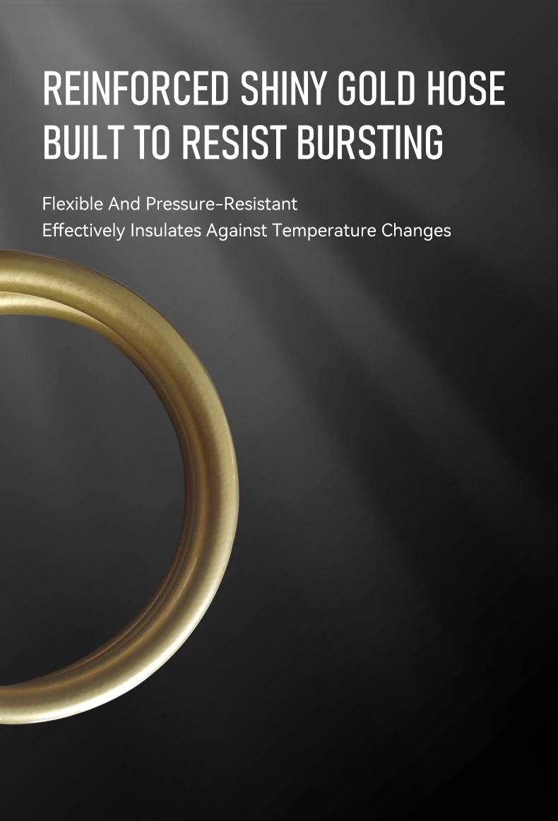 Gold Explosion-Proof Shower Hose, High Pressure Resistant Anti-Leak Anti-Twist PVC Shower Pipe manufacture