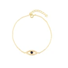 Bracelets ROXI S925 Silver Mini Zircon Devil Eye 18k Gold Plated Bracelets For Ladies Women