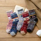 Socks Towel Women Winter Plus Velvet Thick Warm Terry Women Socks Ladies Tube Embroidery Towel Socks