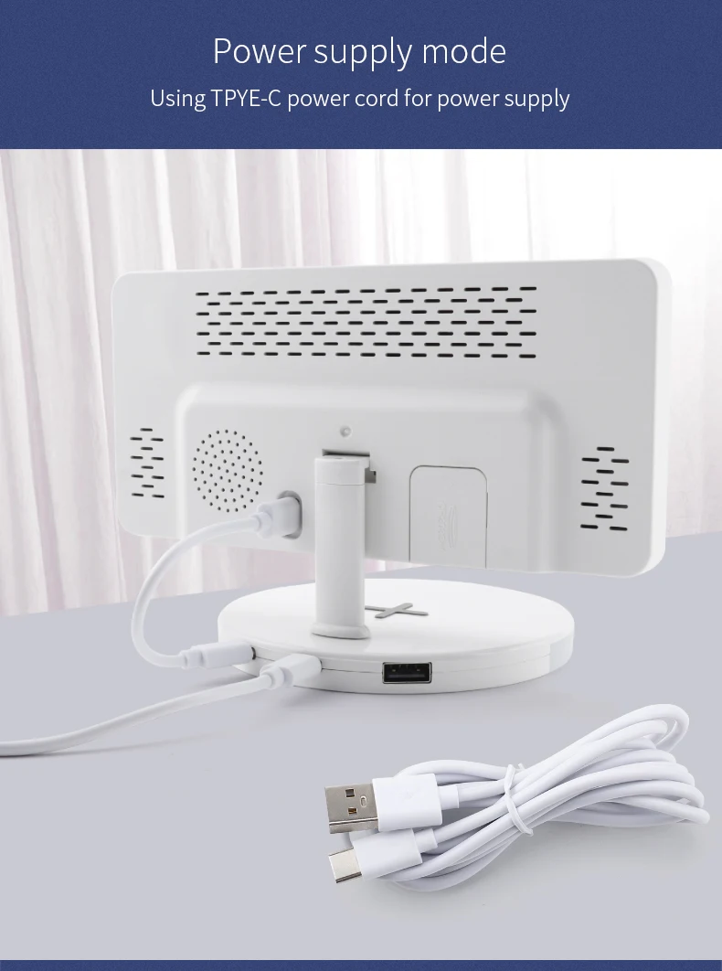 New Design LED Night Light Digital Alarm Clock 15W Fast Charging Station Wireless Charger with Alarm Clock