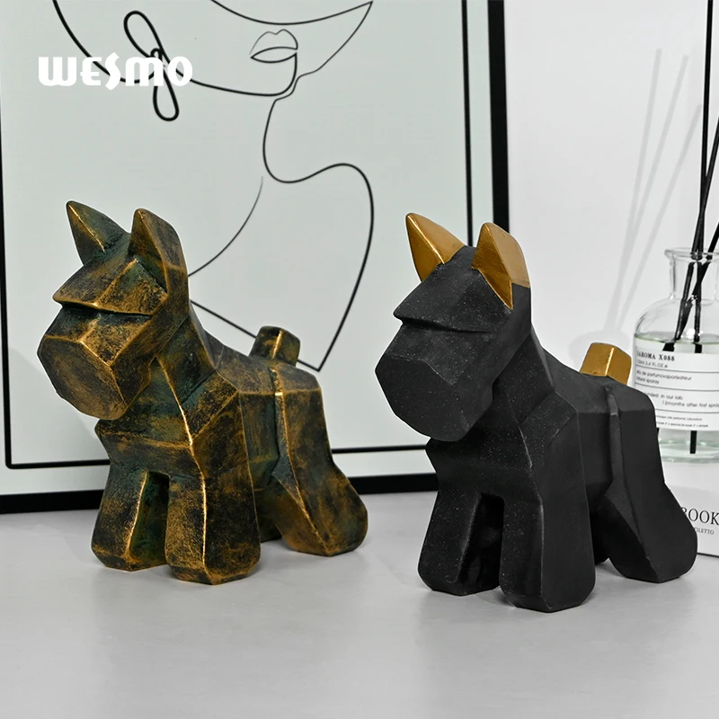 New style resin crafts creative home bedside table dog decoration animal statue desk tabletop decorative accent